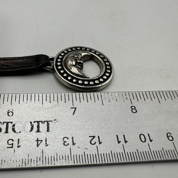 Vintage Brighton Moon Shooting Star Bracelet Brown Leather Band Toggle Clasp - Picture 9 of 10